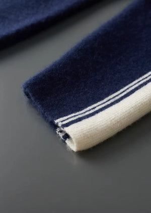 Herre tracksuit i varm uldblend – zip-hoodie & afslappede joggers med sporty striber - Havn Studio