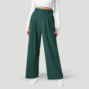Dame Løstsiddende Bukser – Højtaljede Wide Leg Pants til Hverdag & Sommer - Havn Studio