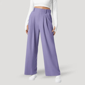 Dame Løstsiddende Bukser – Højtaljede Wide Leg Pants til Hverdag & Sommer - Havn Studio