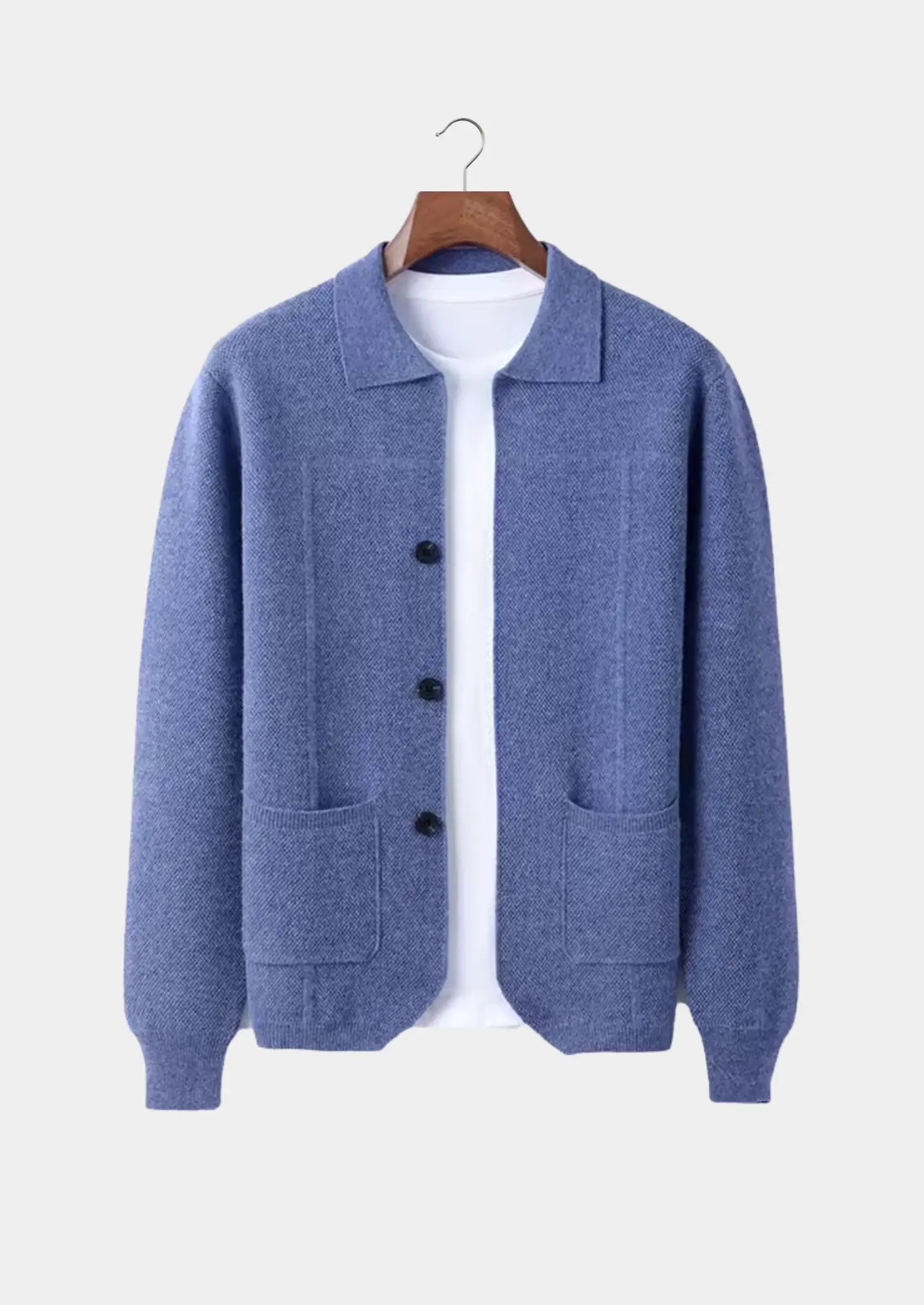 Herre cardigan i blødt strik – afslappet, varm og stilren hverdagsjakke - Havn Studio