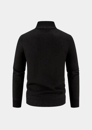 Herre vinterjakke med quiltet front – varm hybridjakke med strikkede ærmer - Havn Studio