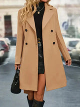 Dame lang uld trenchcoat – elegant, tidløs og varm vinterfrakke - Havn Studio