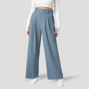 Dame Løstsiddende Bukser – Højtaljede Wide Leg Pants til Hverdag & Sommer - Havn Studio