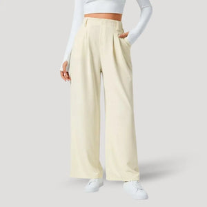 Dame Løstsiddende Bukser – Højtaljede Wide Leg Pants til Hverdag & Sommer - Havn Studio