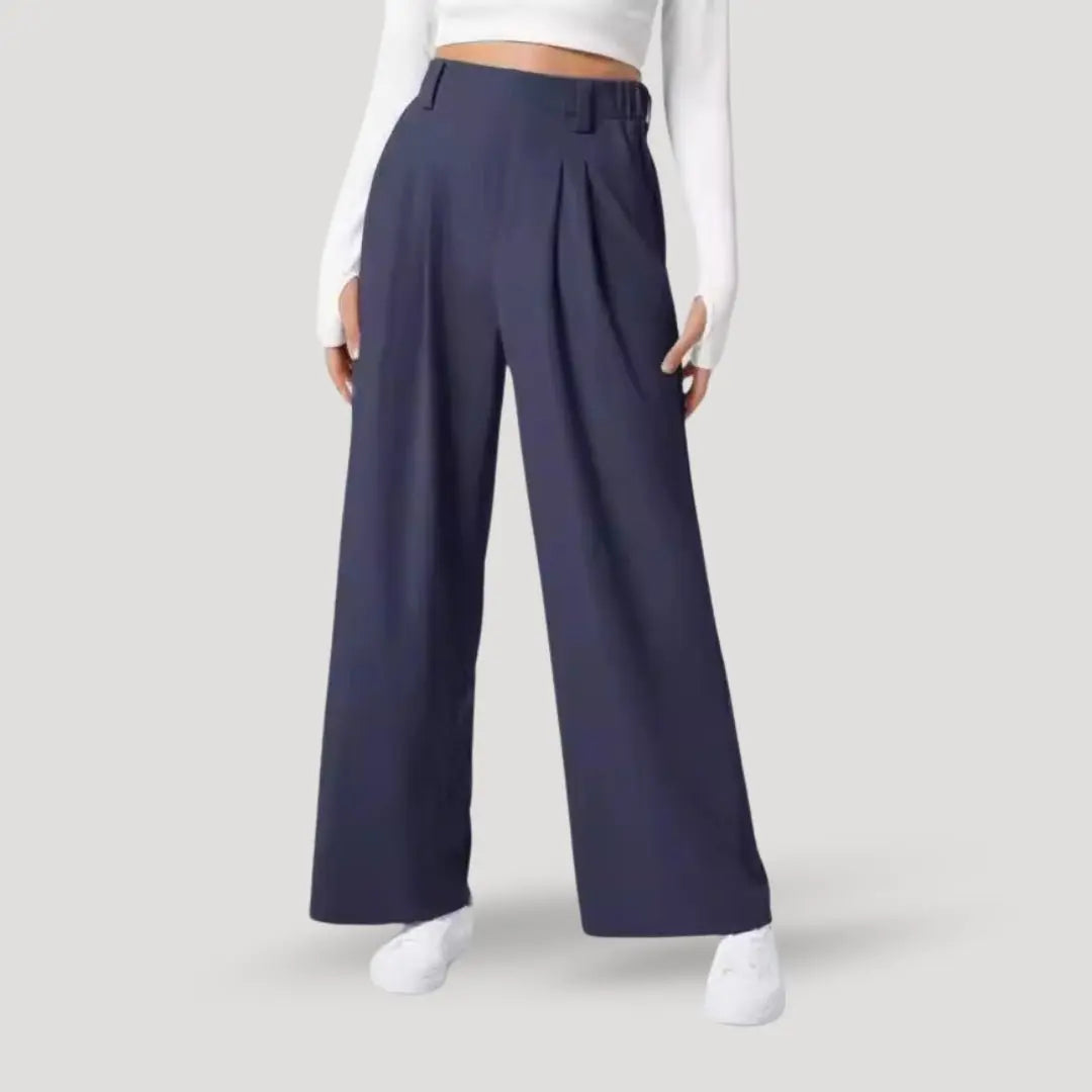 Dame Løstsiddende Bukser – Højtaljede Wide Leg Pants til Hverdag & Sommer - Havn Studio