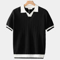 Herre strikpolo med kontrastkrave – let og åndbar sommerpolo med moderne pasform - Havn Studio