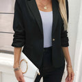 Dame Blazer – Elegant Casual Blazer med Lange Ærmer & Klassisk Krave - Havn Studio