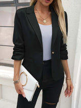 Dame Blazer – Elegant Casual Blazer med Lange Ærmer & Klassisk Krave - Havn Studio