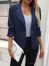 Dame Blazer – Elegant Casual Blazer med Lange Ærmer & Klassisk Krave - Havn Studio