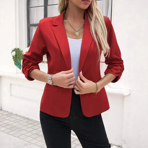 Dame Blazer – Elegant Casual Blazer med Lange Ærmer & Klassisk Krave - Havn Studio