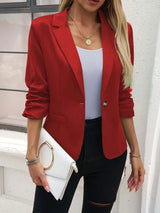 Dame Blazer – Elegant Casual Blazer med Lange Ærmer & Klassisk Krave - Havn Studio